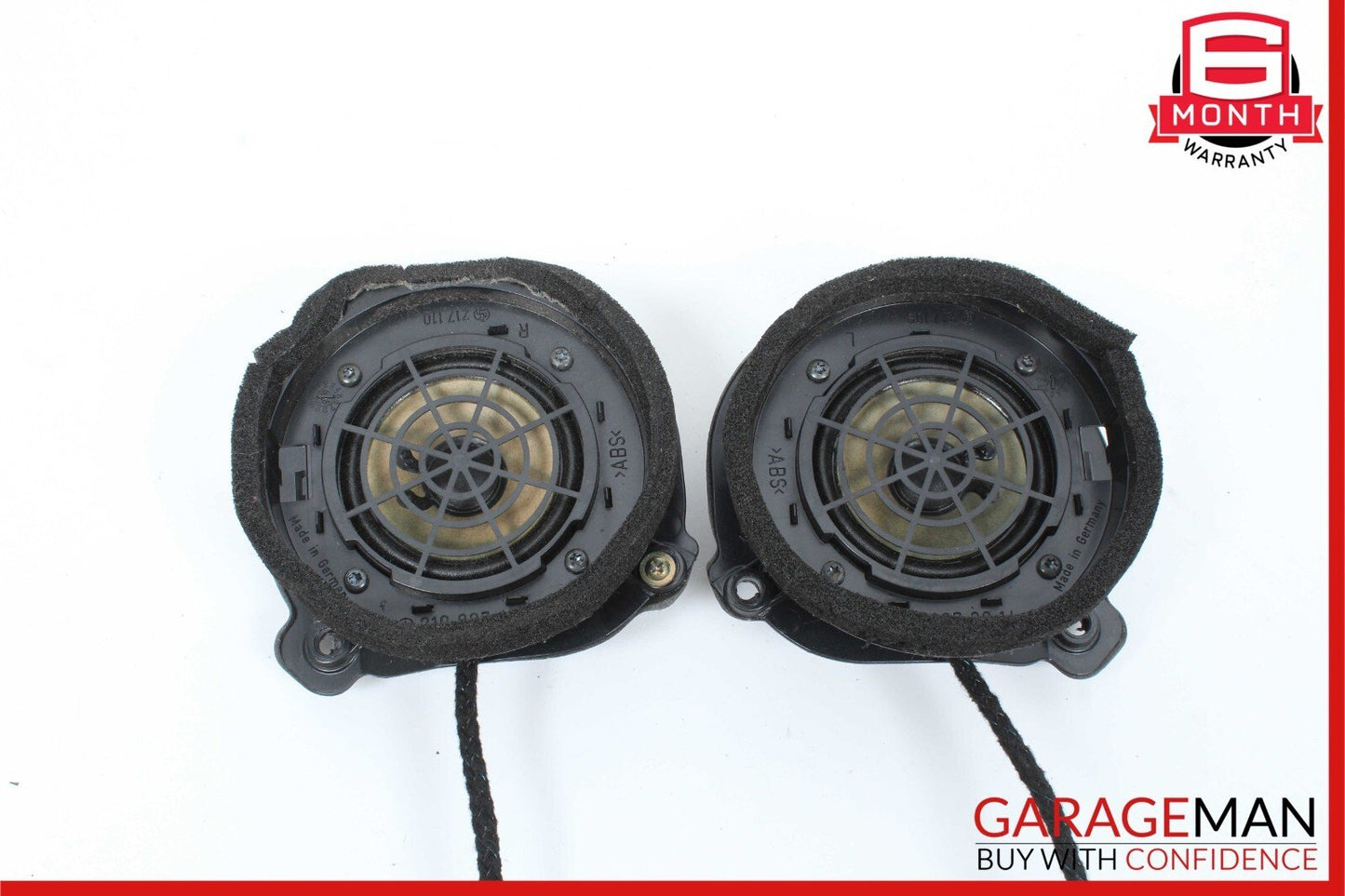 96-03 Mercedes W210 E320 Rear Right & Left Side Door Sound Speakers Set OEM