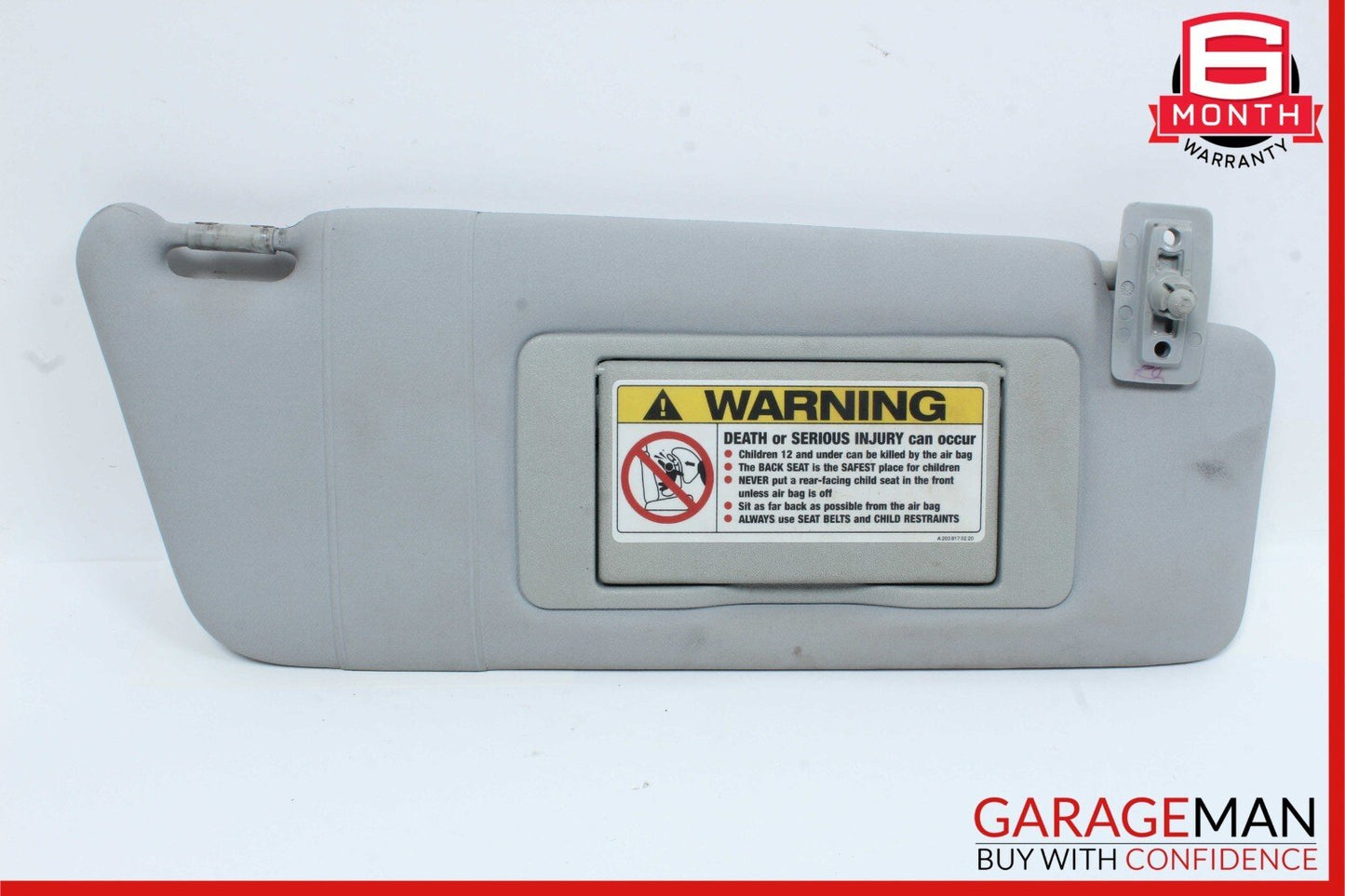 01-07 Mercedes W203 C240 C32 AMG Front Right Side Sunvisor Sun Visor Grey OEM