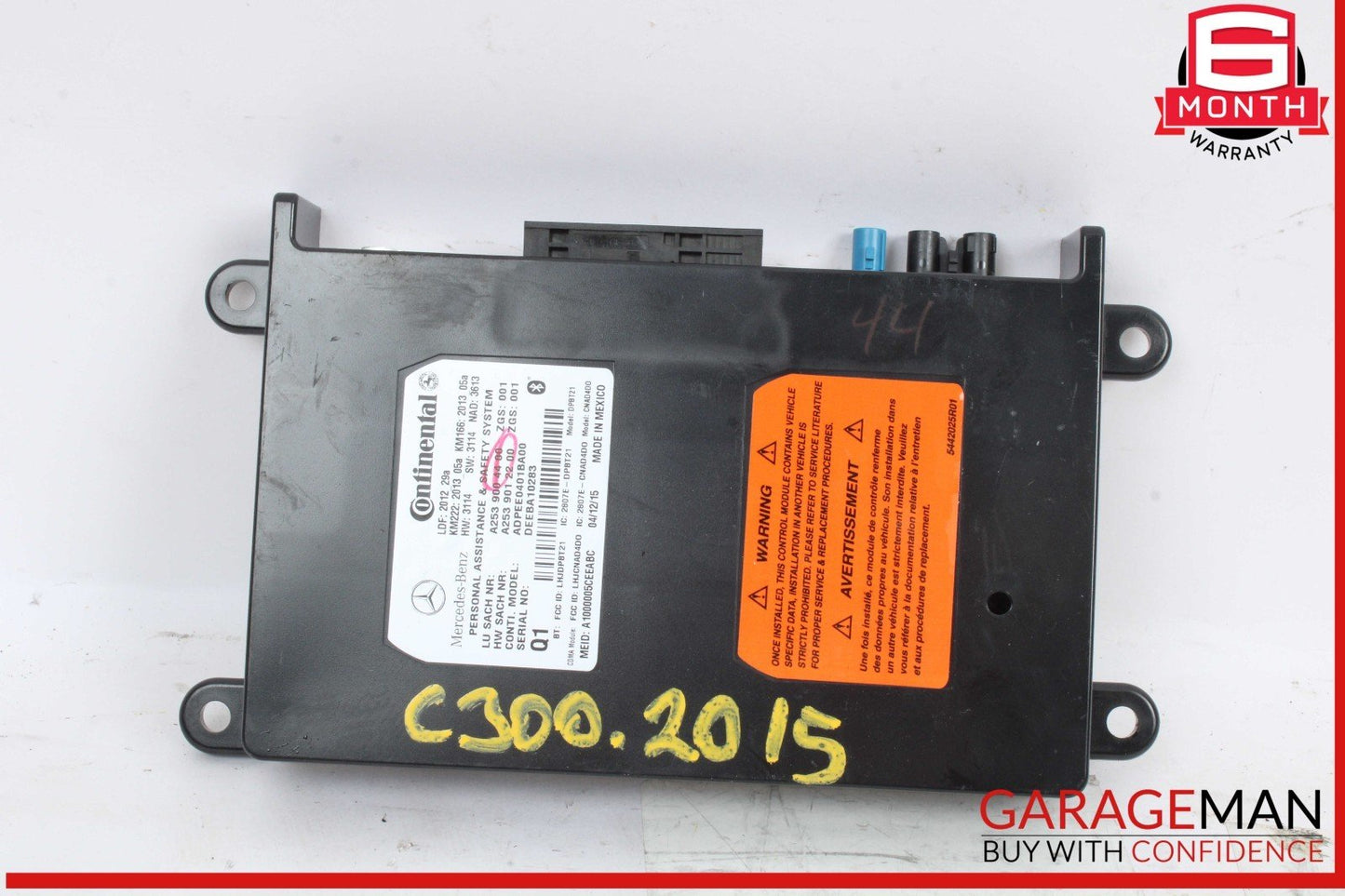 12-20 Mercedes W205 C300 4MATIC Communication Control Module Unit 2539004400 OEM