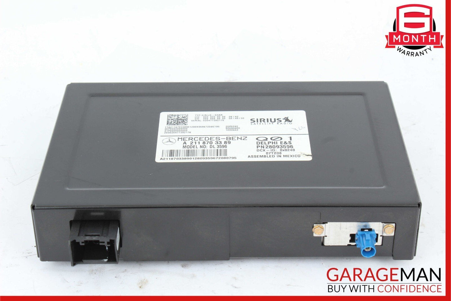 03-11 Mercedes SLK280 CLS550 E350 Sirius Satellite Radio Receiver Module Unit