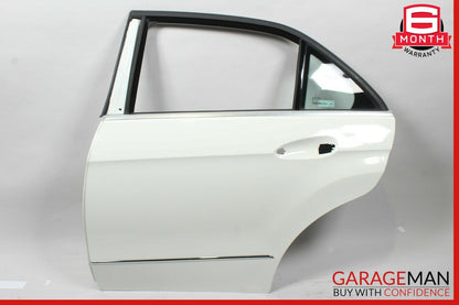 10-16 Mercedes W212 E500 Rear Left Driver Side Exterior Door Shell White OEM