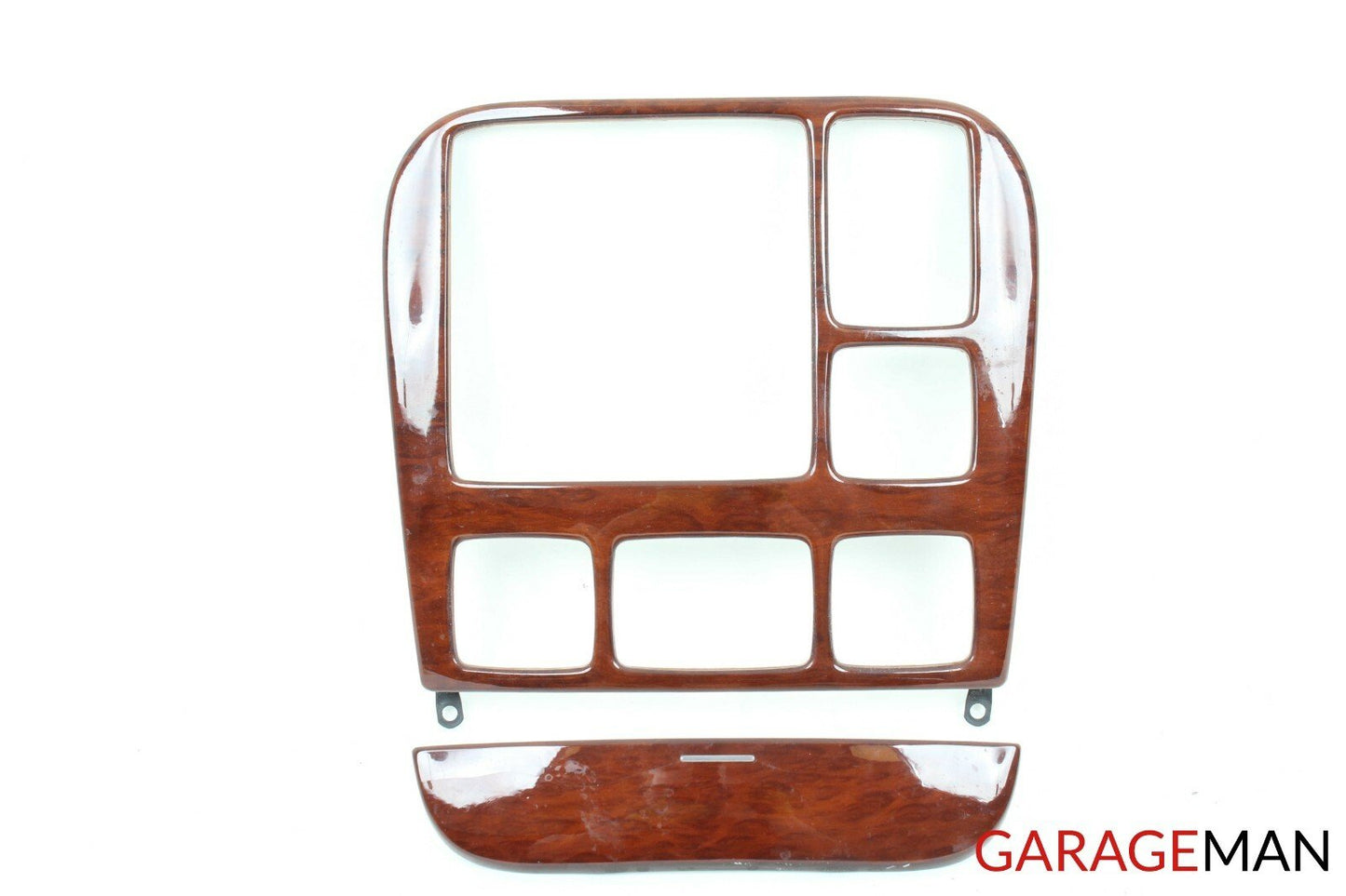 00-02 Mercedes W220 S430 Center Dash Climate Control Upper Radio Trim Bezel Wood