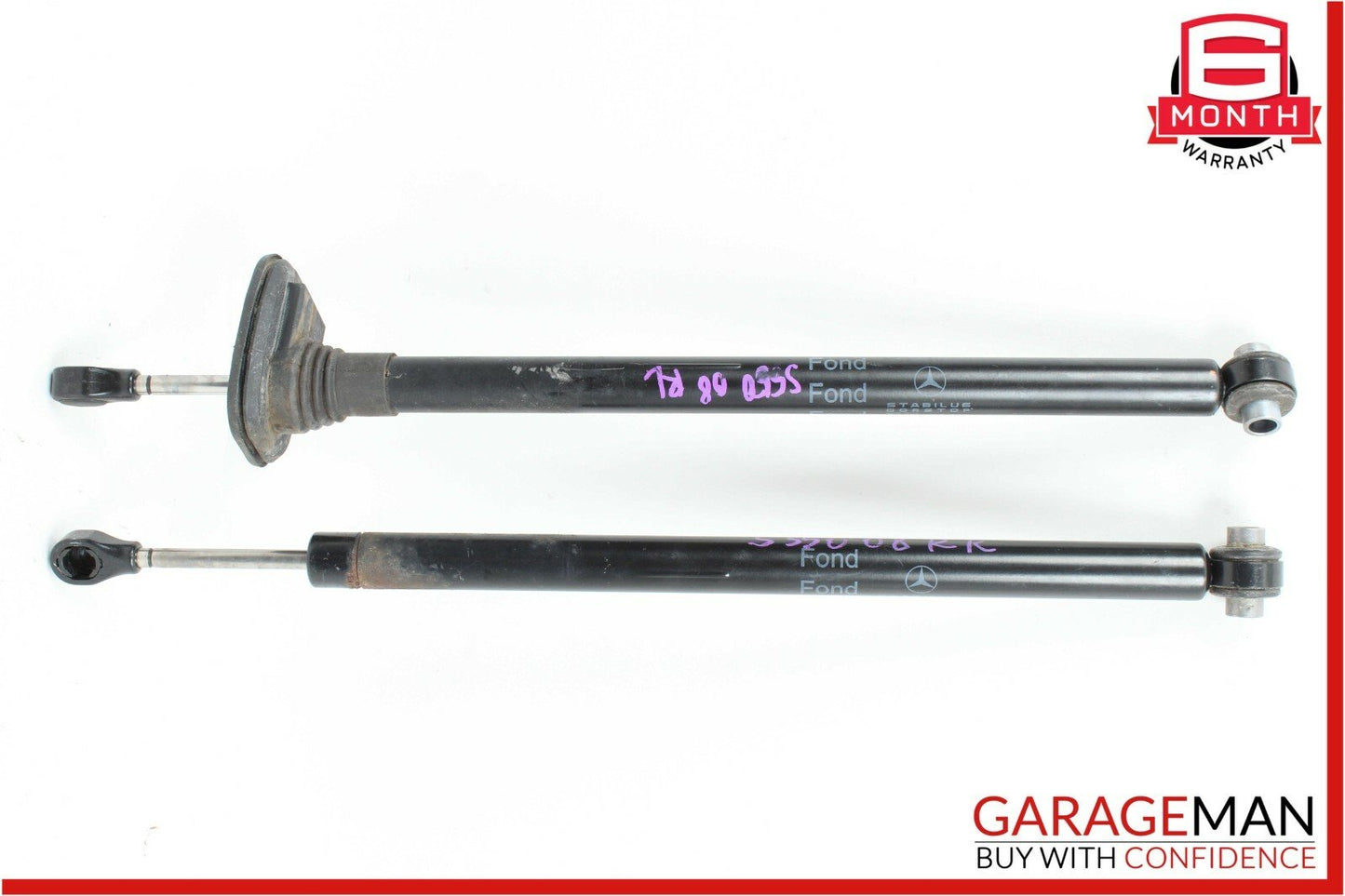 07-13 Mercedes W221 S550 Rear Left & Right Side Door Support Hinge Shock Struts
