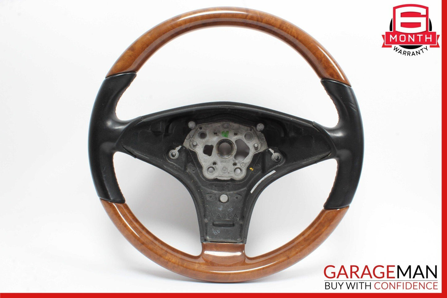 09-12 Mercedes R171 SLK300 SL550 SLK350 3 Spoke Steering Wheel Wood OEM