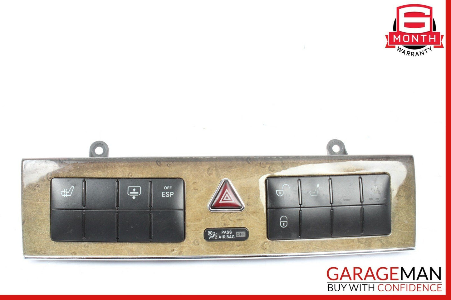 05-07 Mercedes W203 C230 Dashboard Dash Control Switch Panel Bezel Trim Walnut