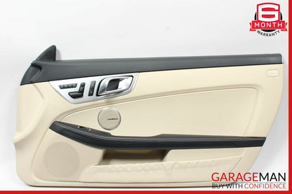 12-16 Mercedes R172 SLK350 Front Right Side Interior Door Panel Assembly Beige