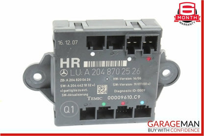 08-14 Mercedes W204 C300 Rear Right Passenger Side Door Controller Module