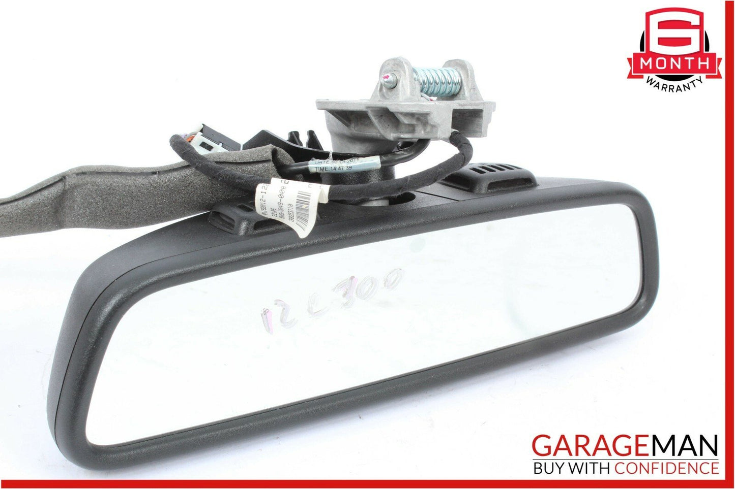 08-14 Mercedes W204 C250 C300 Top Upper Rear View Mirror Assembly Black