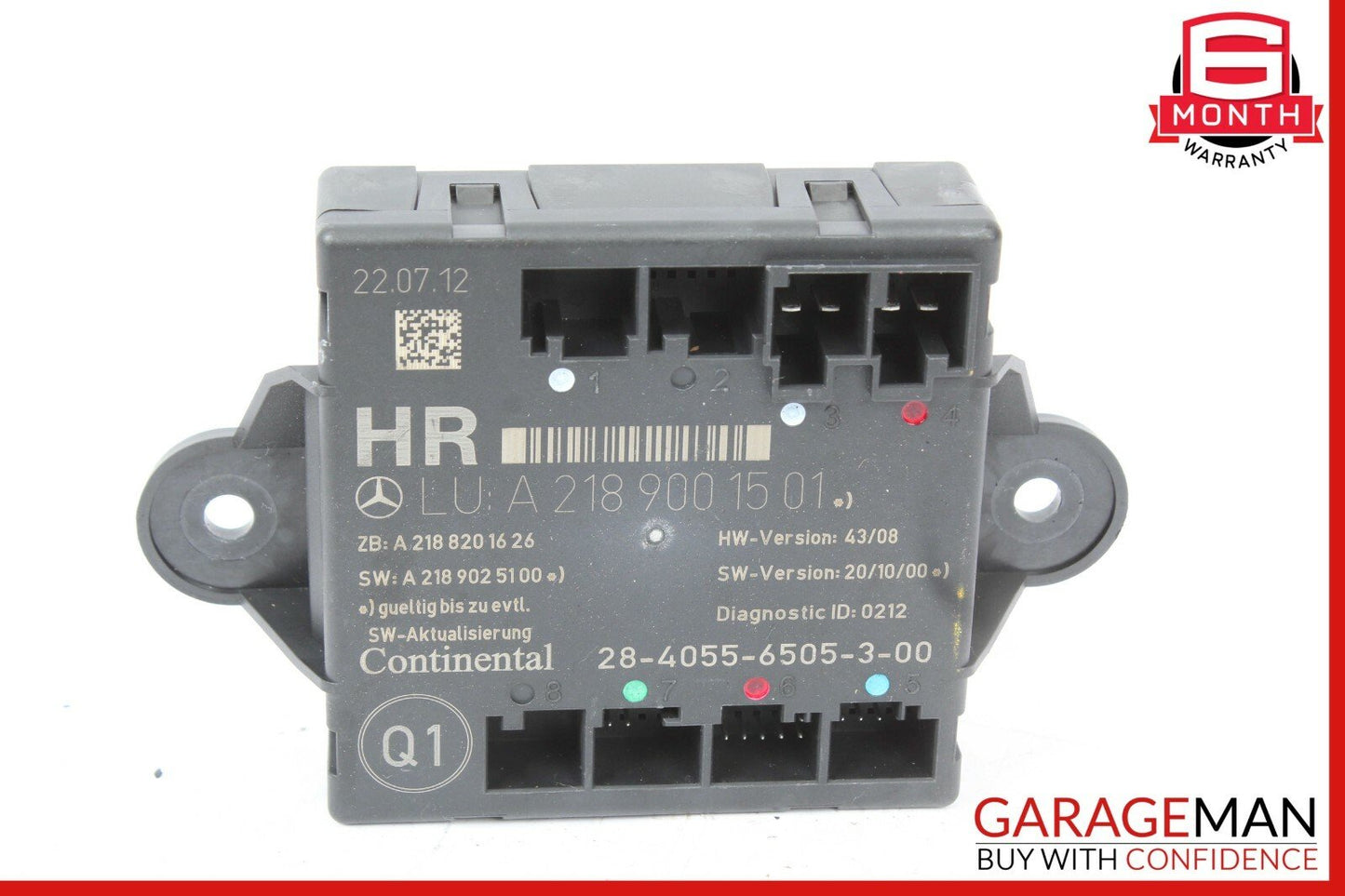 08-14 Mercedes W204 C250 C350 Rear Right Door Control Module Unit 2189001501