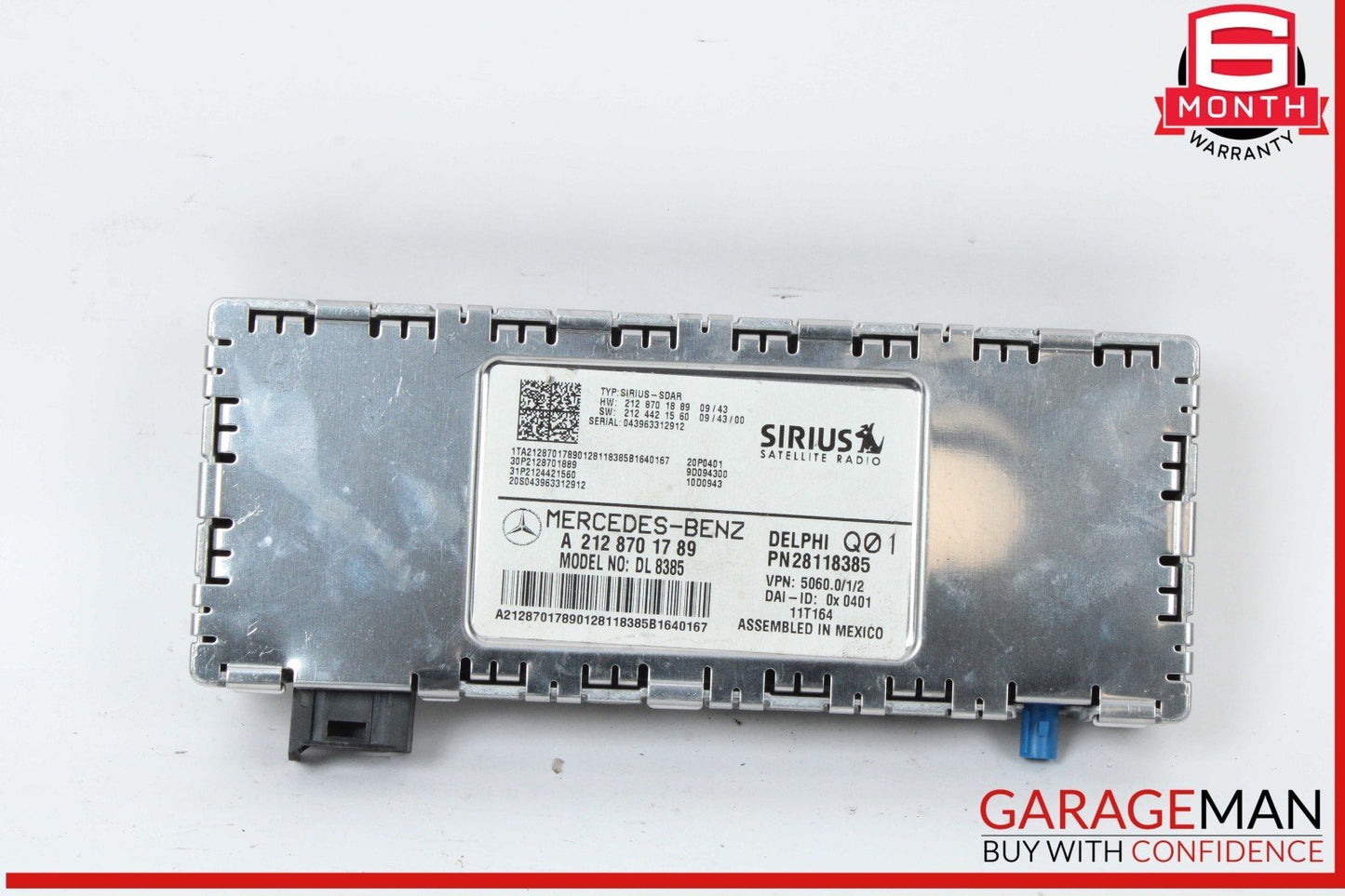 12-14 Mercedes W212 E350 GLK350 Sirius Satellite Radio Receiver 2128701789 OEM