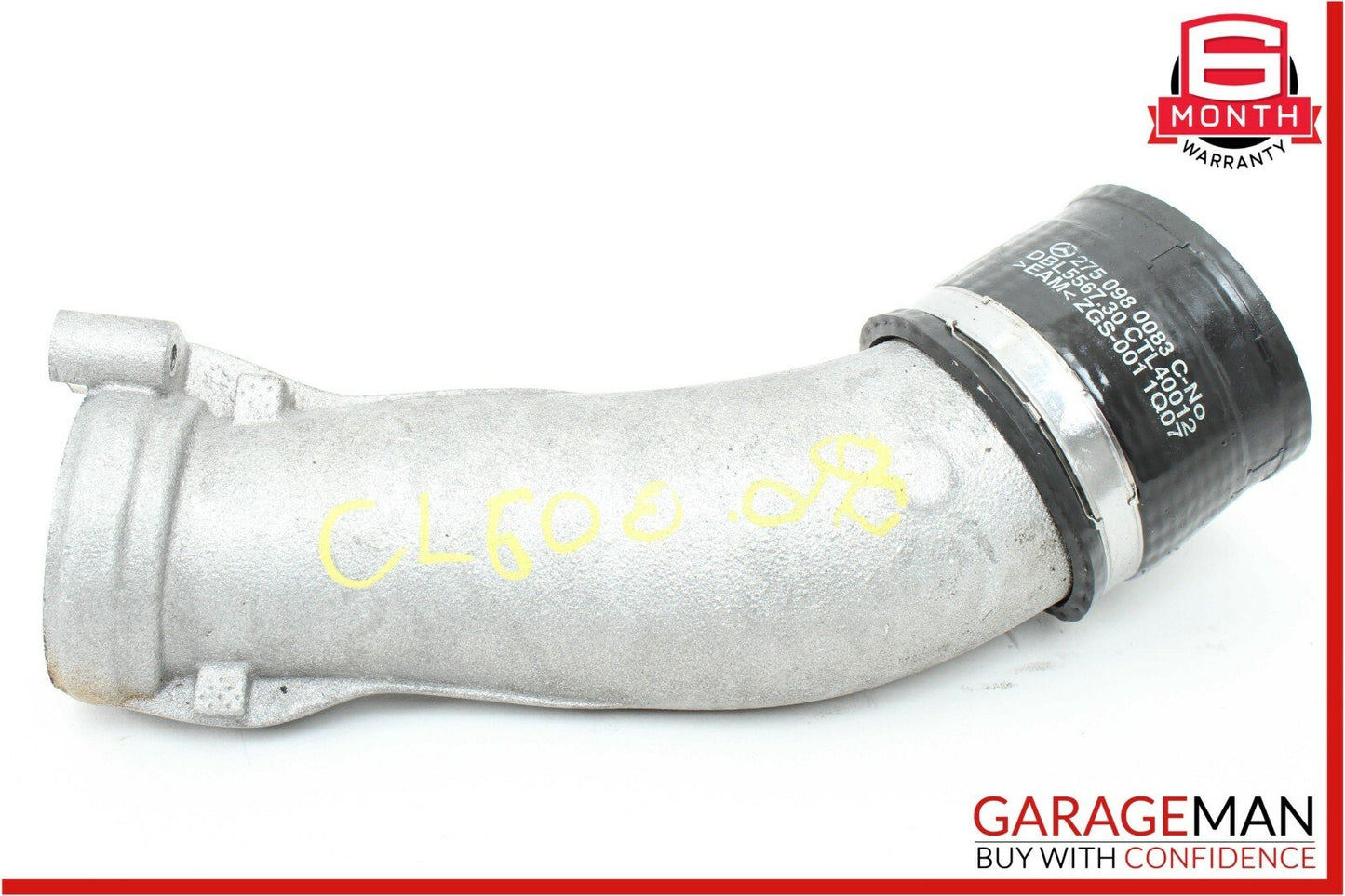 03-12 Mercedes W221 S600 CL65 AMG Turbocharger Hose Pipe Right 2750980607 OEM