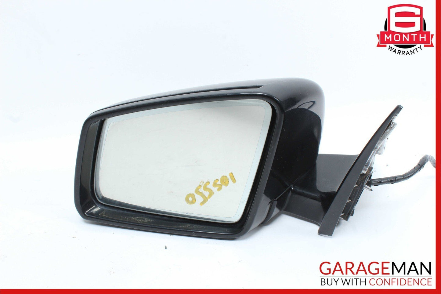 10-13 Mercedes W221 S550 S63 AMG Front Left Side Mirror Door Rear View Black OEM