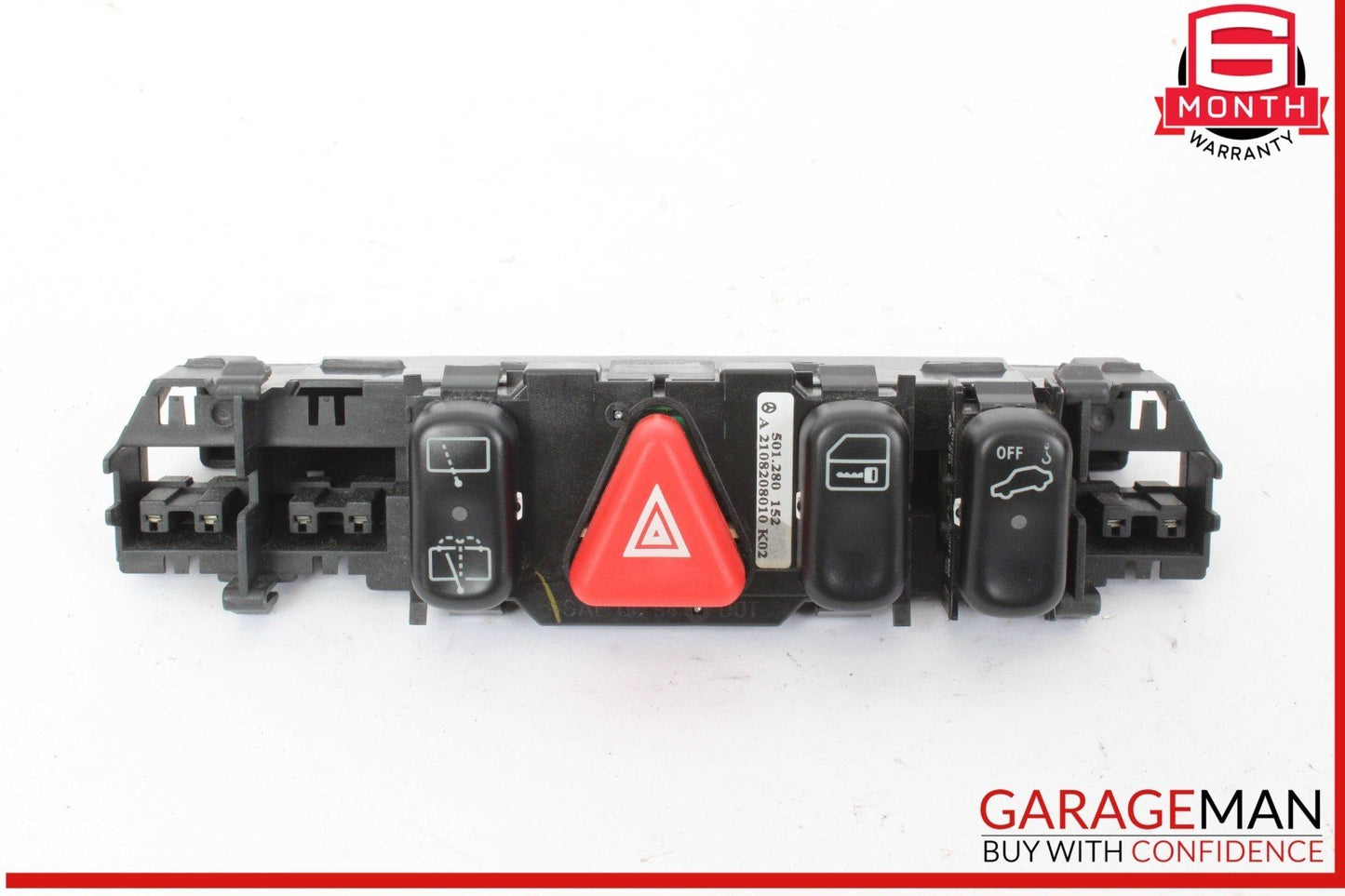 98-02 Mercedes W210 E320 CLK430 Hazard Light Door Lock Switch Control Panel OEM