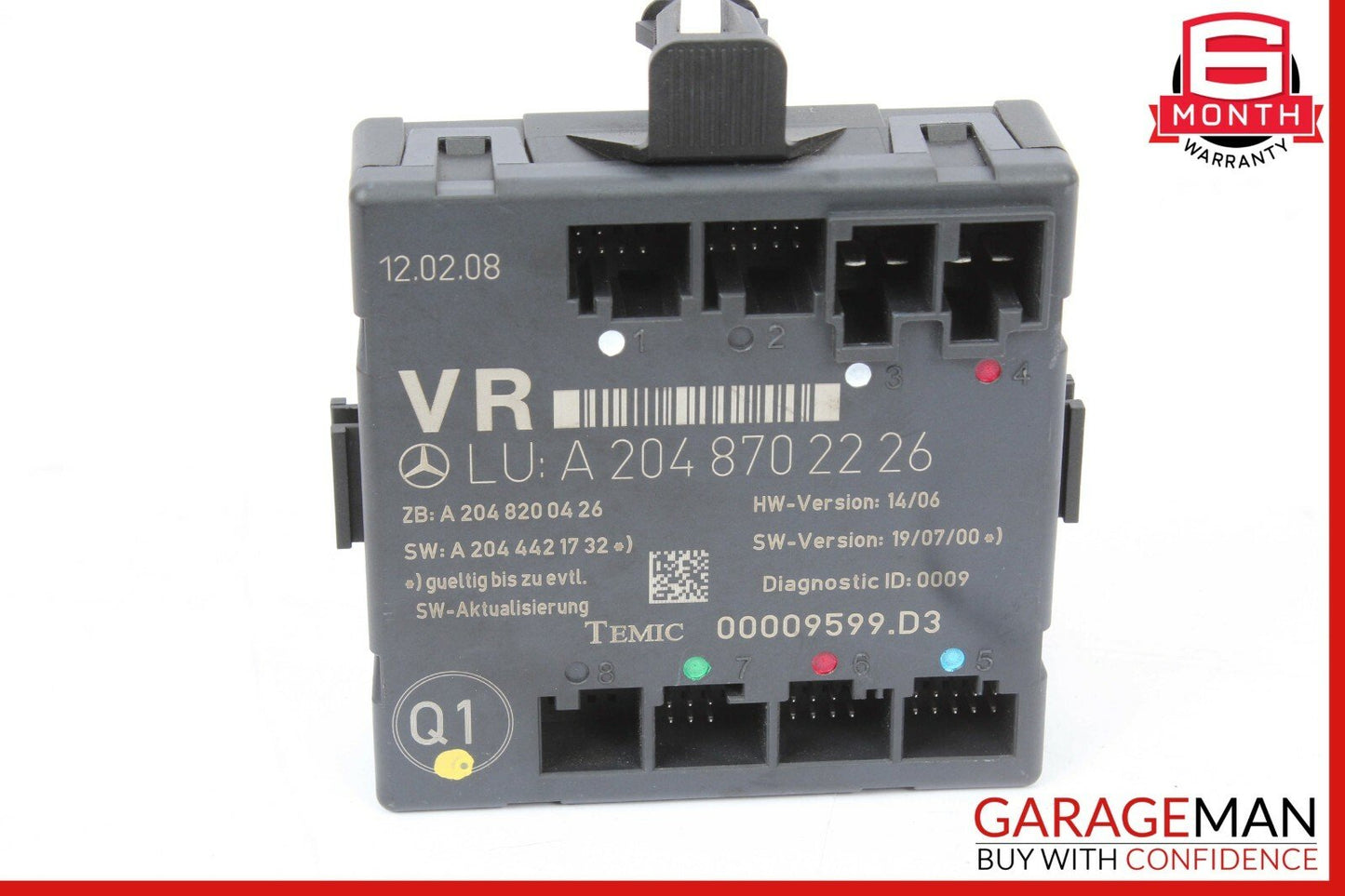08-14 Mercedes W204 C350 C63 AMG Front Right Side Door Control Module Unit
