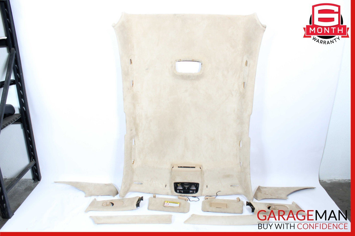 03-13 Maserati Quattroporte M139 Roof Headliner Pillar Sun Visor Set Trim Suede