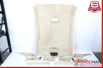 03-13 Maserati Quattroporte M139 Roof Headliner Pillar Sun Visor Set Trim Suede