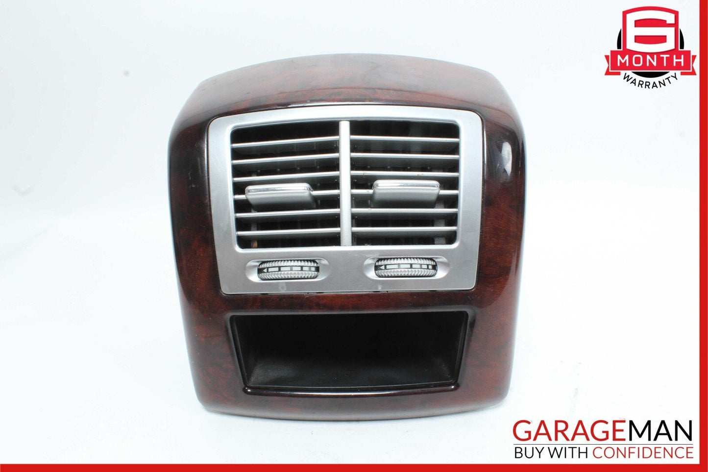 07-13 Mercedes W221 S550 Rear Center Console AC A/C Air Vent Trim Bezel Wood OEM