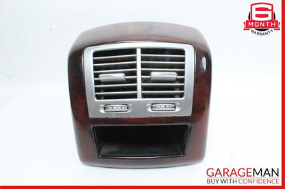 07-13 Mercedes W221 S550 Rear Center Console AC A/C Air Vent Trim Bezel Wood OEM
