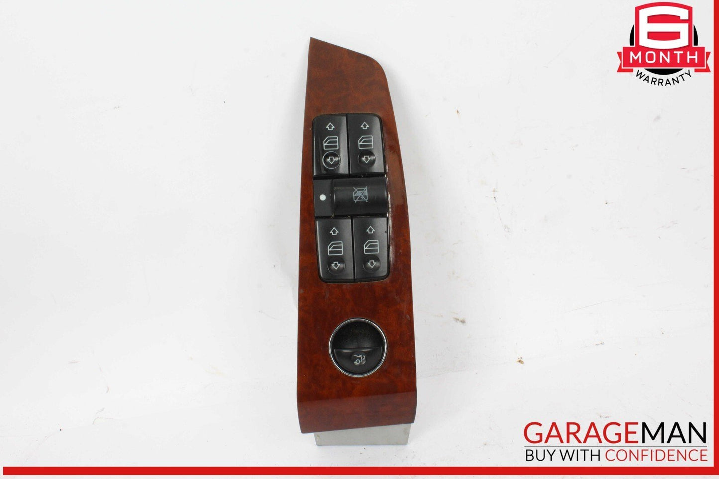 03-06 Mercedes W220 S500 Front Left Driver Side Master Window Switch Trim Wood