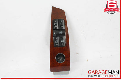 03-06 Mercedes W220 S500 Front Left Driver Side Master Window Switch Trim Wood