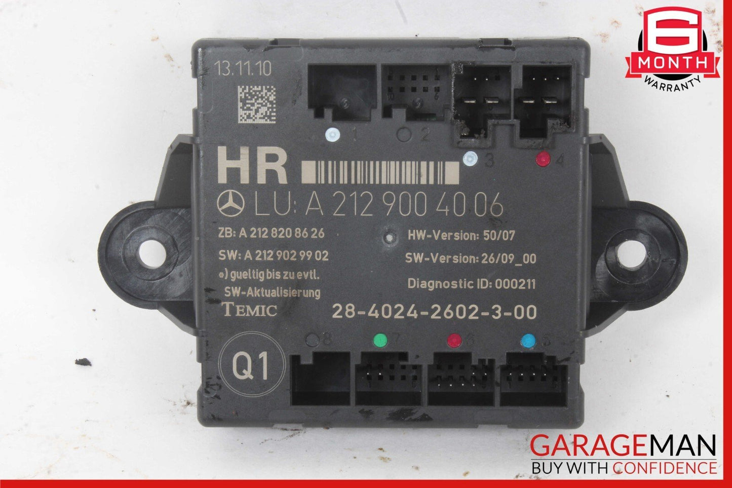 08-18 Mercedes X204 GLK350 E350 C300 Rear Right Side Door Control Module OEM