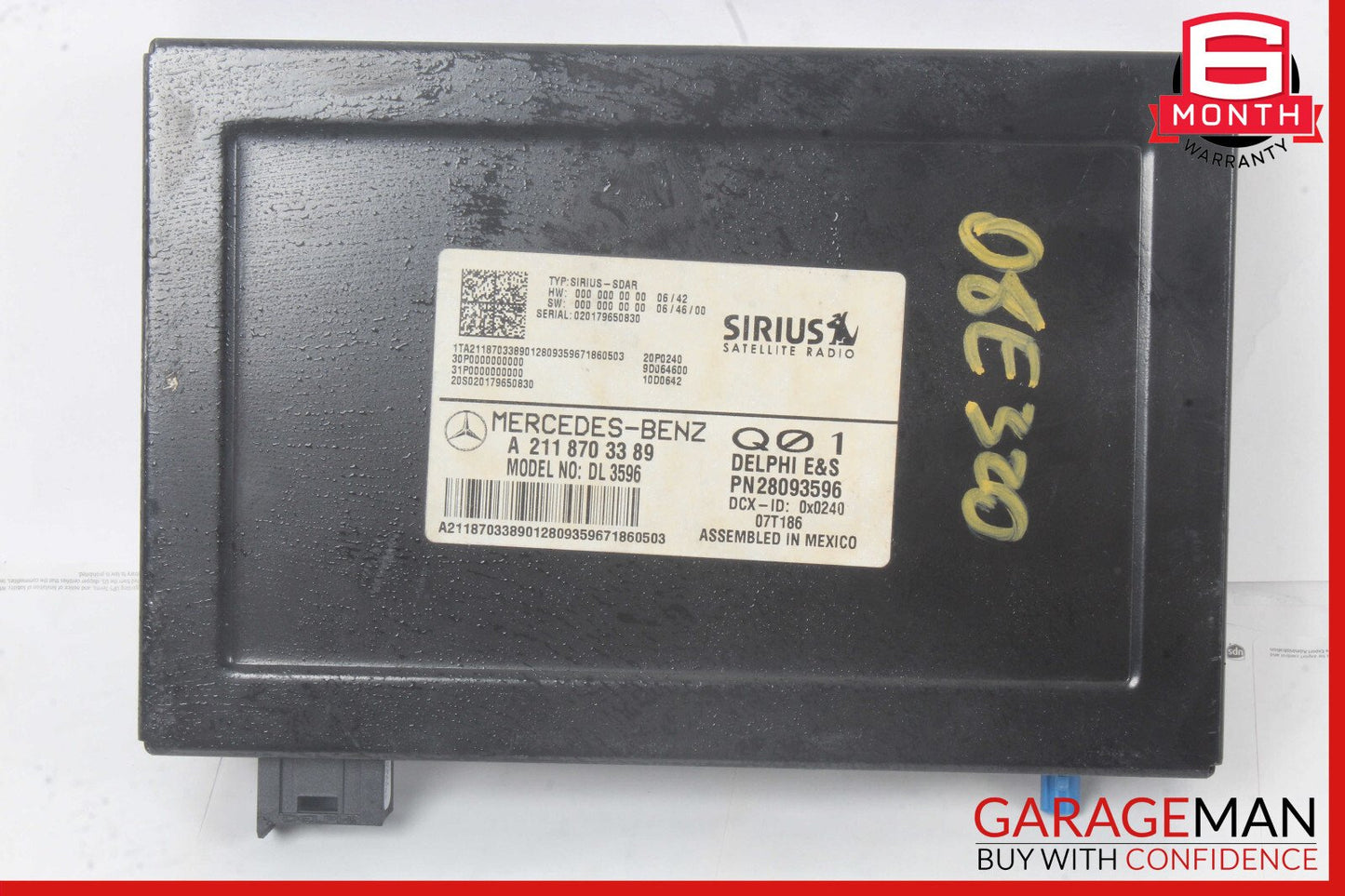 03-08 Mercedes W211 E320 GL450 Sirius Satellite Radio Receiver 1698270162 OEM