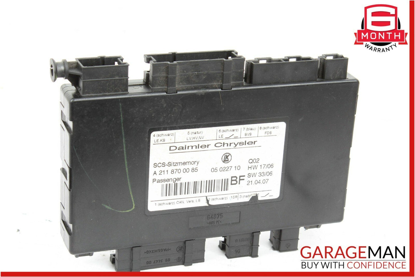 03-12 Mercedes GL450 GL550 CLS550 Front Right Passenger Side Seat Control Module