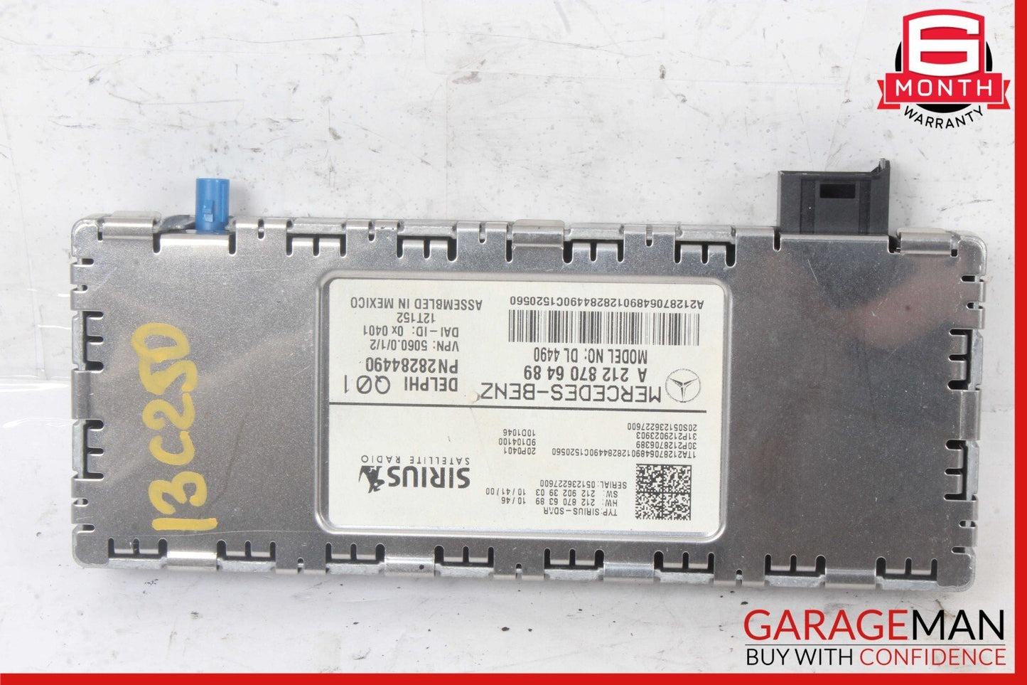 12-14 Mercedes W204 C250 CLS500 Sirius Satellite Radio Receiver Control Module