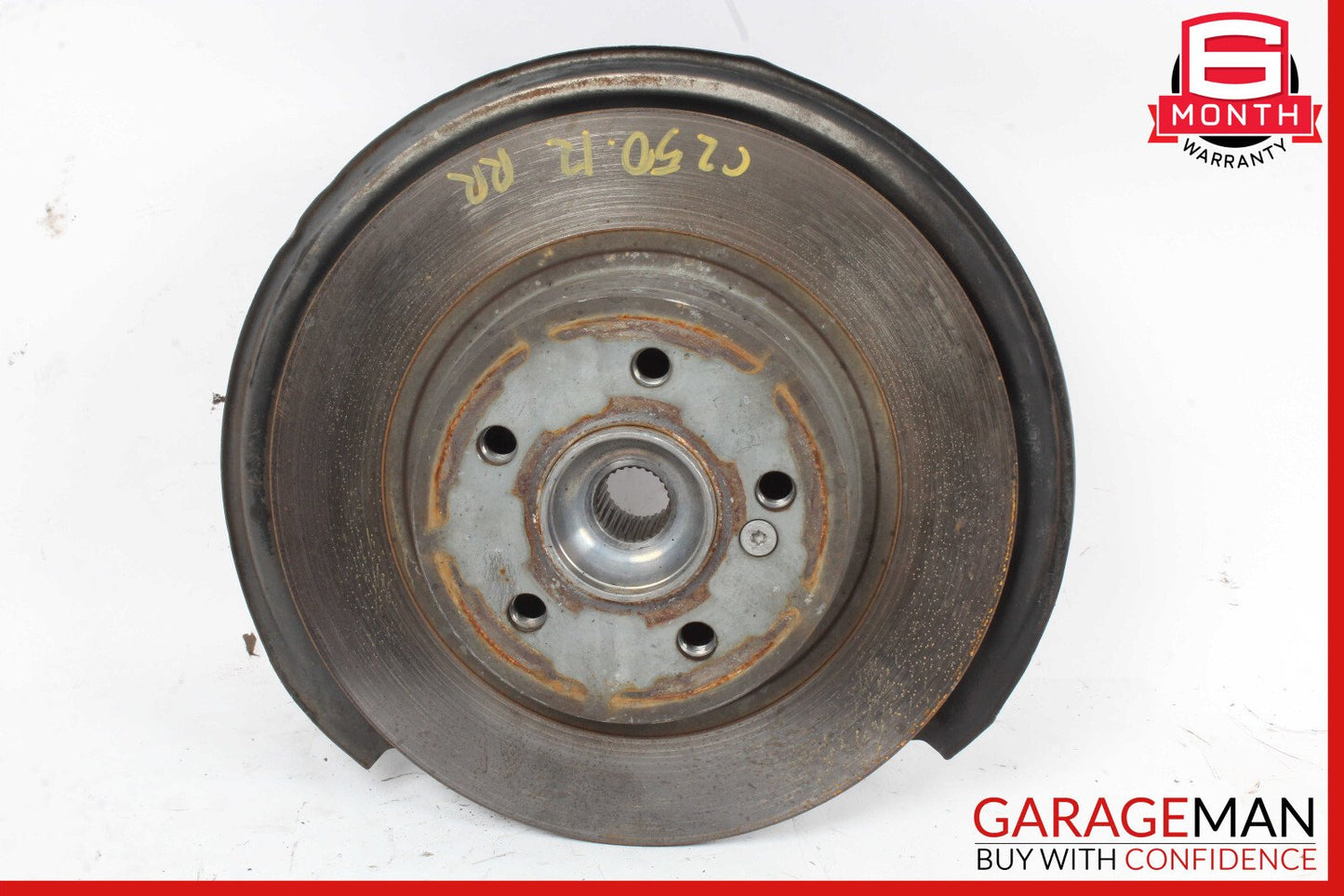 08-14 Mercedes W204 C250 Rear Left Side Spindle Knuckle Hub Bearing Brake Rotor