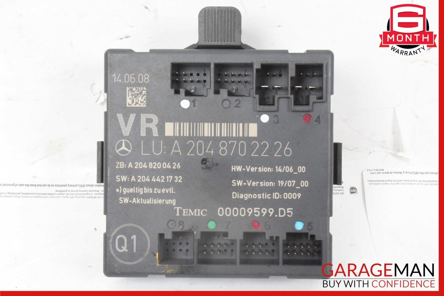 08-18 Mercedes W204 C63 AMG C350 E400 Front Right Side Door Control Module OEM