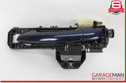 10-13 Mercedes W212 E350 Rear Left Driver Side Exterior Door Handle Blue OEM
