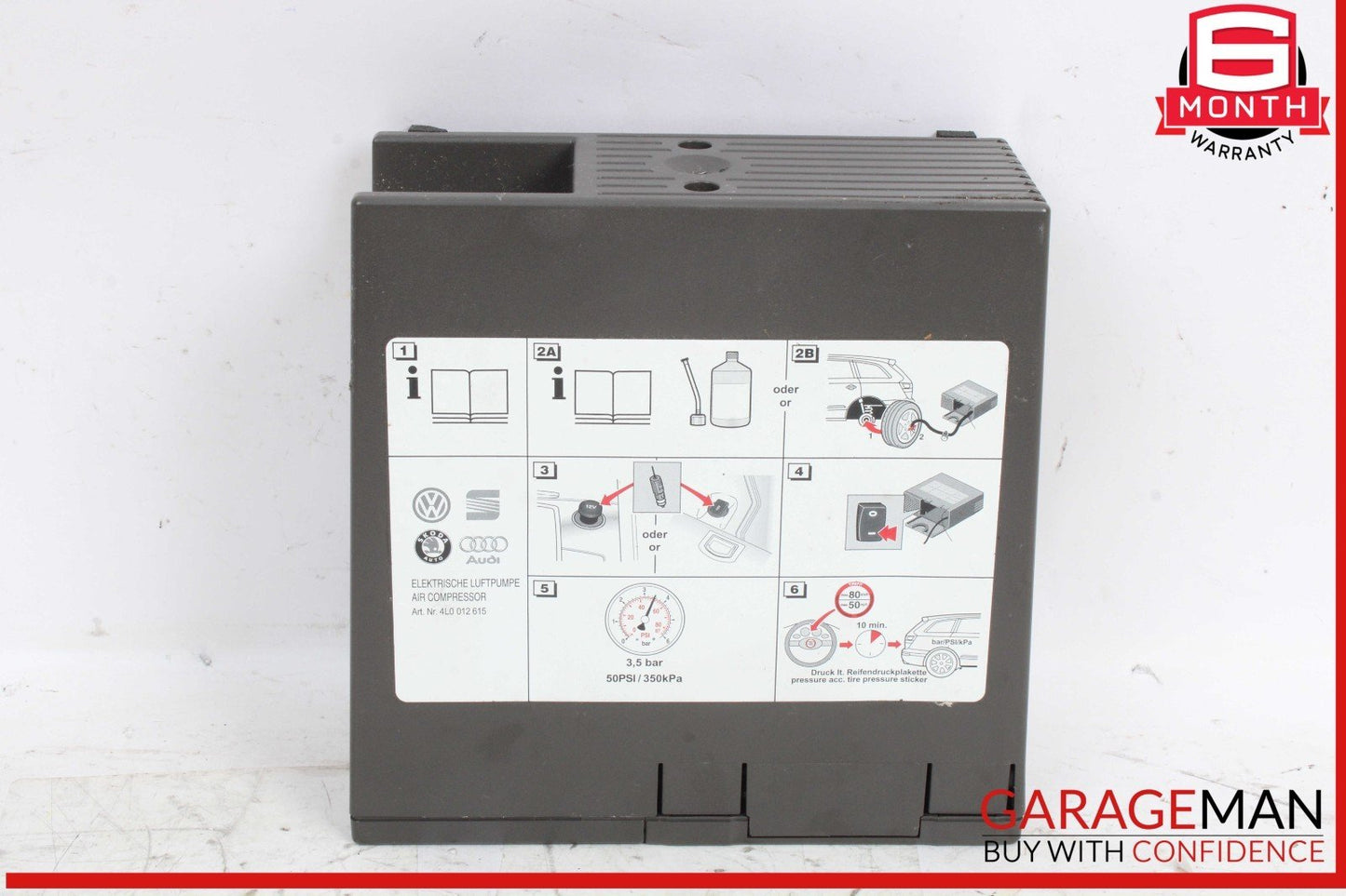 07-24 Audi Q7 Emergency Roadside Flat Tire Air Compressor Pump Assembly OEM