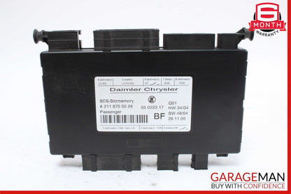 03-12 Mercedes E350 E550 GL450 GL500 CLS550 Front Right Seat Control Module Unit