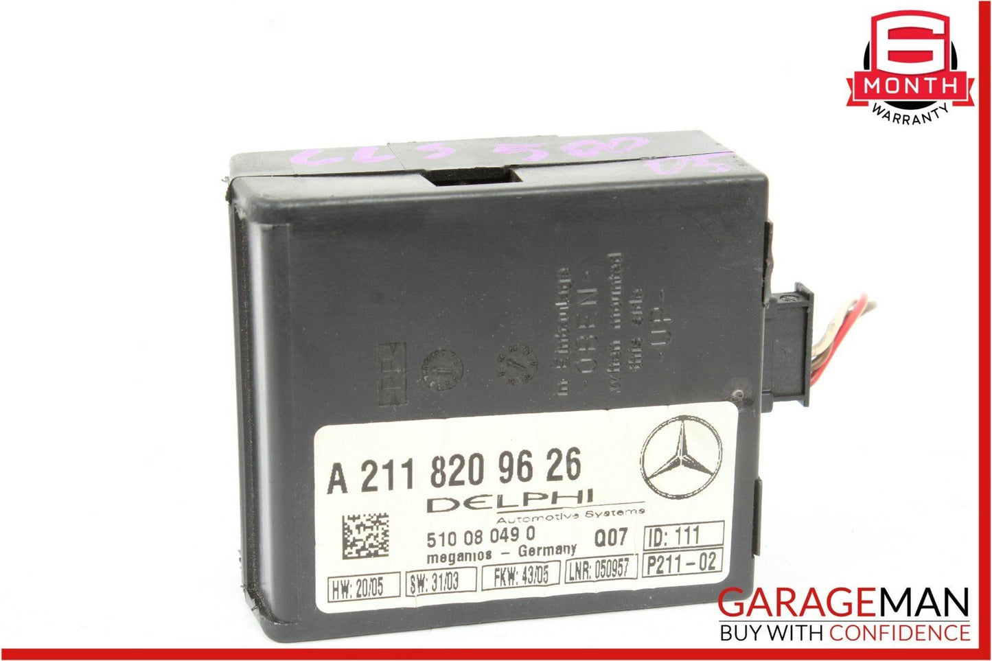 03-11 Mercedes W219 CLS500 E500 Anti Theft Security Alarm Control Module OEM
