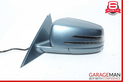 10-13 Mercedes W221 S550 Front Left Side Mirror Door Rear View Tanzanite Blue