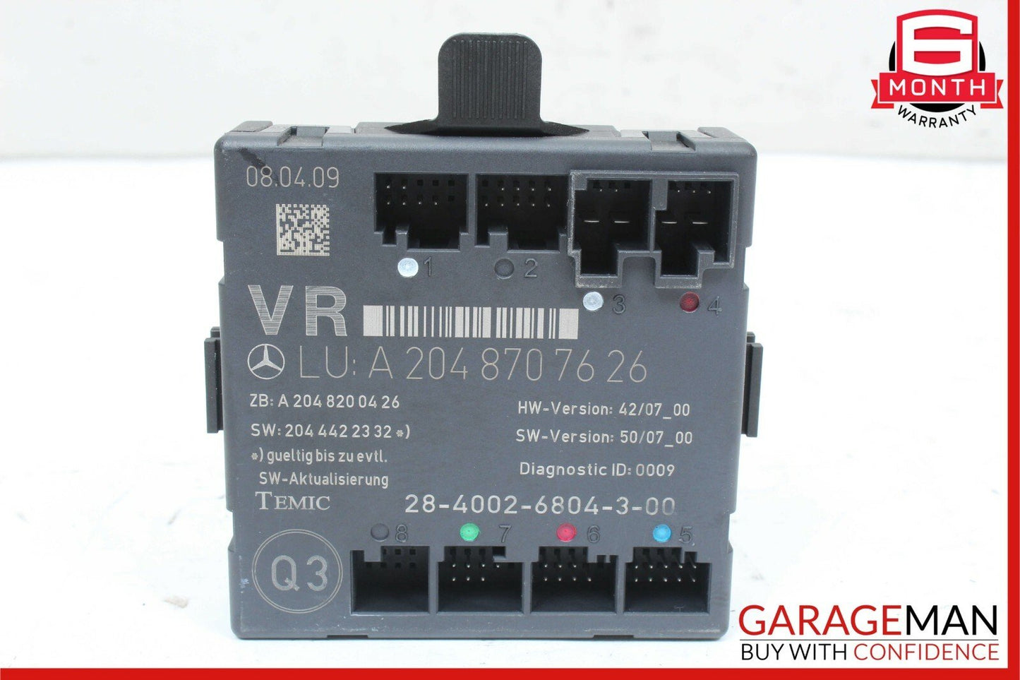 09-15 Mercedes X204 GLK350 Front Right Passenger Side Door Control Module Unit