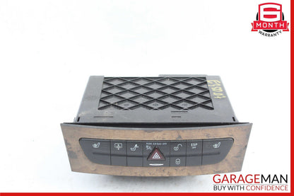 03-09 Mercedes W211 E320 E500 Hazard Door Lock Switch Control Panel Wood OEM