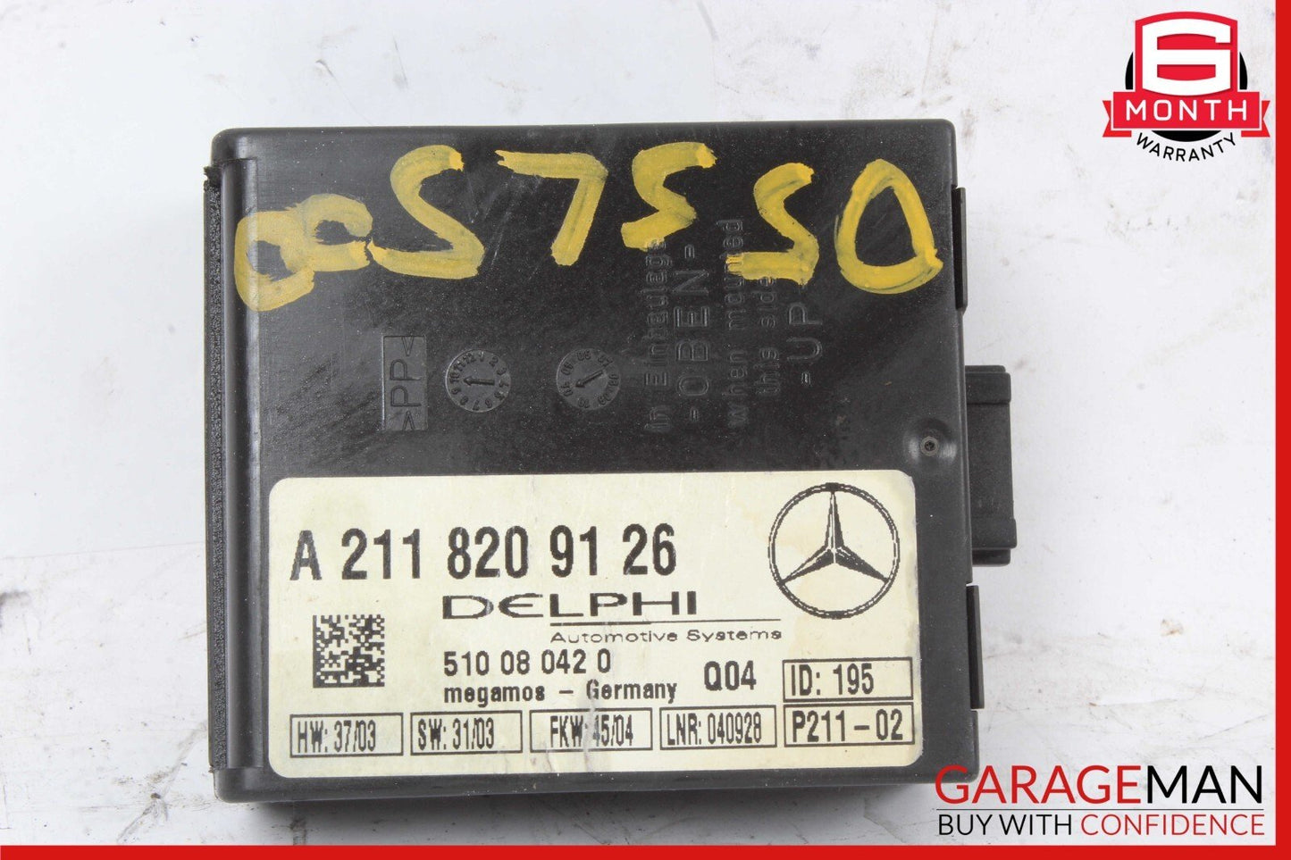 03-12 Mercedes R230 SL500 SLK350 Anti Theft Alarm Signal Control Module Unit OEM