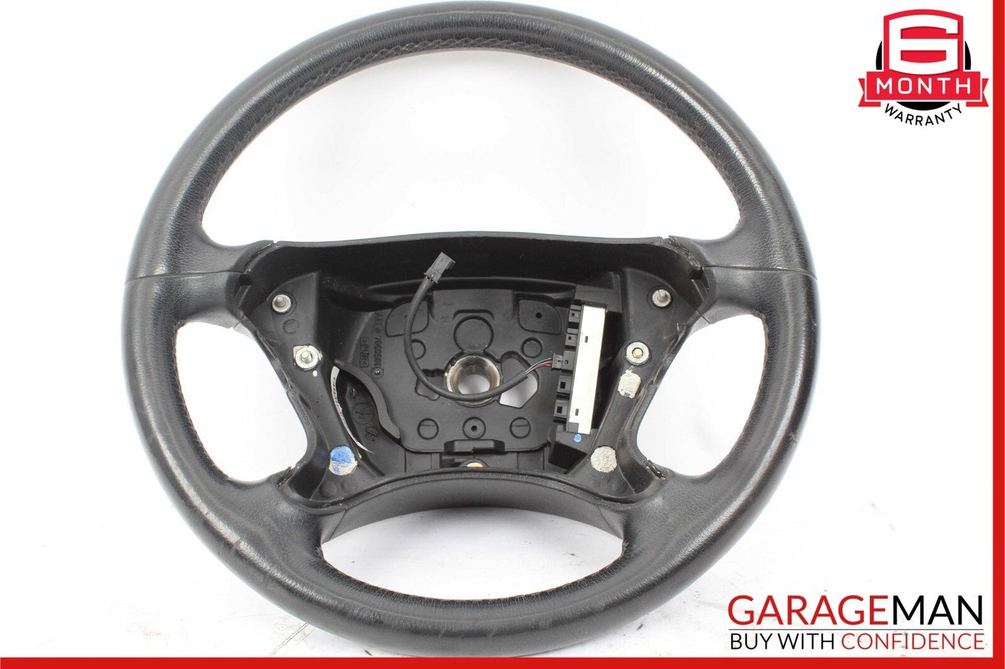 06-09 Mercedes W211 E350 E550 CLS550 4 Spoke Steering Wheel Leather Black OEM