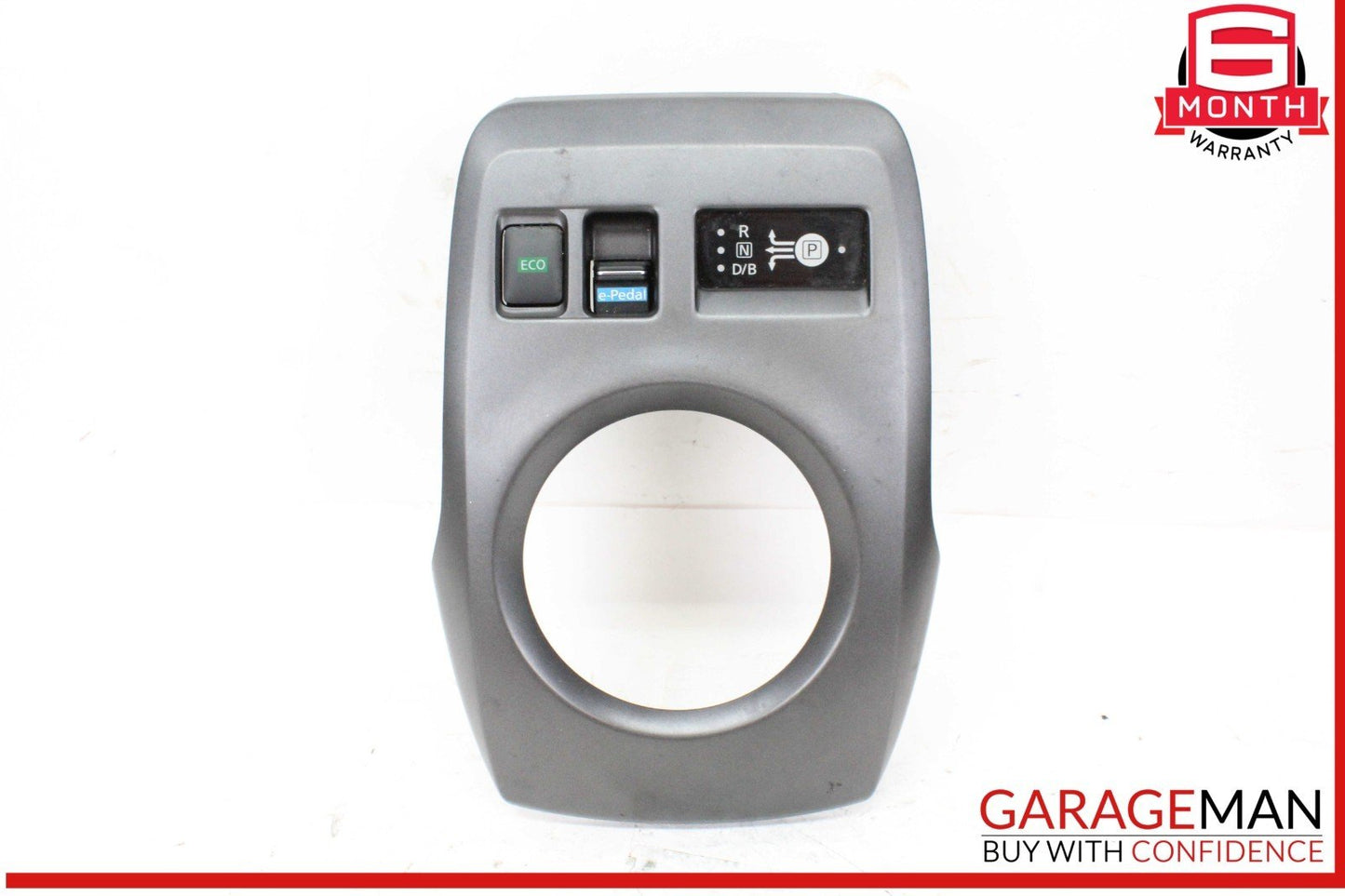 18-24 Nissan Leaf Front Center Console Shift Panel Bezel Trim Cover Gray OEM