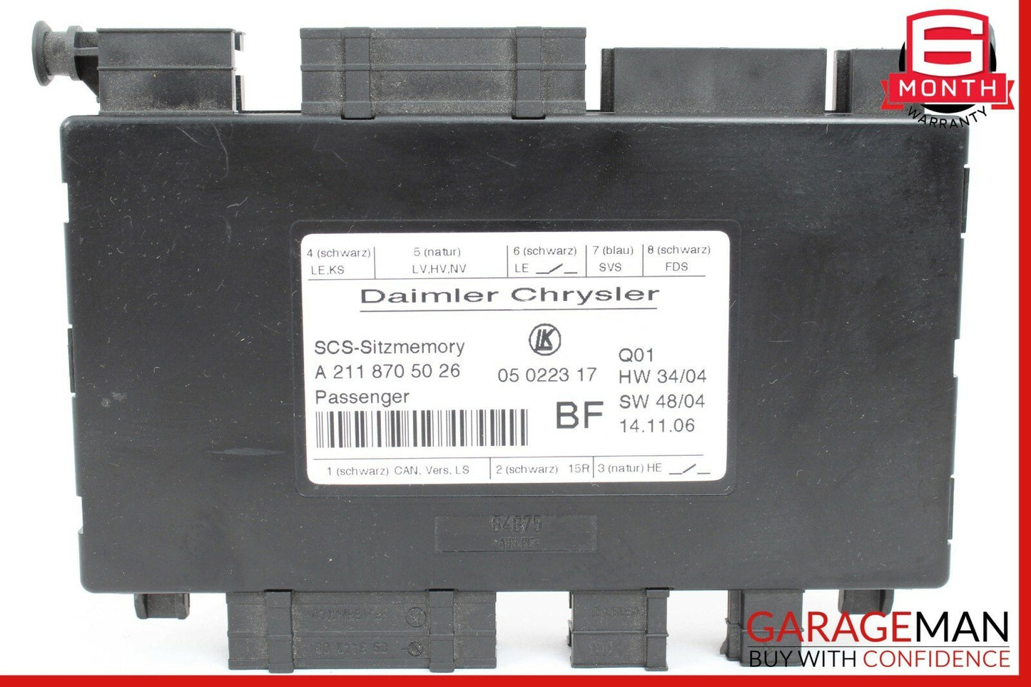 03-11 Mercedes CLS500 GL450 E320 E350 Front Right Side Seat Control Module Unit
