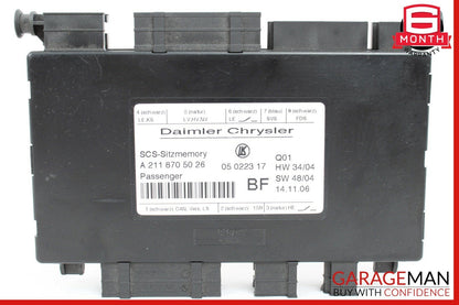 03-11 Mercedes CLS500 GL450 E320 E350 Front Right Side Seat Control Module Unit