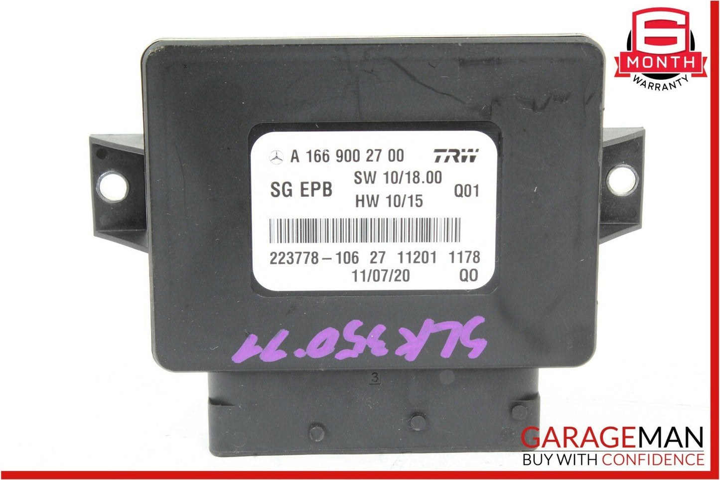 12-16 Mercedes R172 SLK350 Parking Brake Electronic Computer Control Module Unit