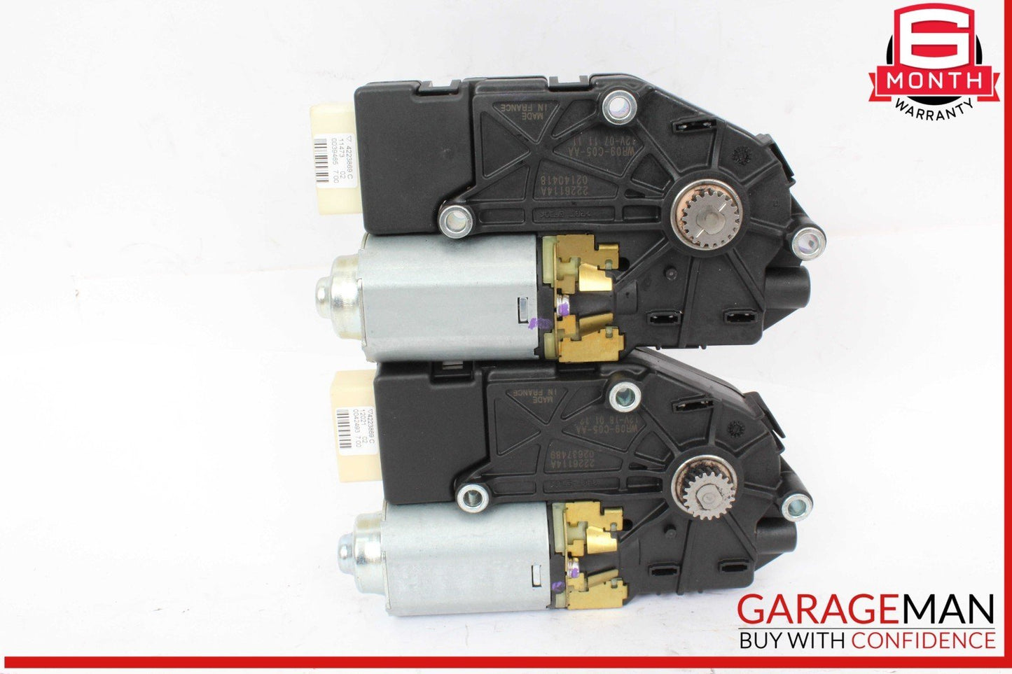 09-15 Jaguar XJ XJR Panoramic Sun Roof Moon Roof Motor Set of 2 2226114A OEM