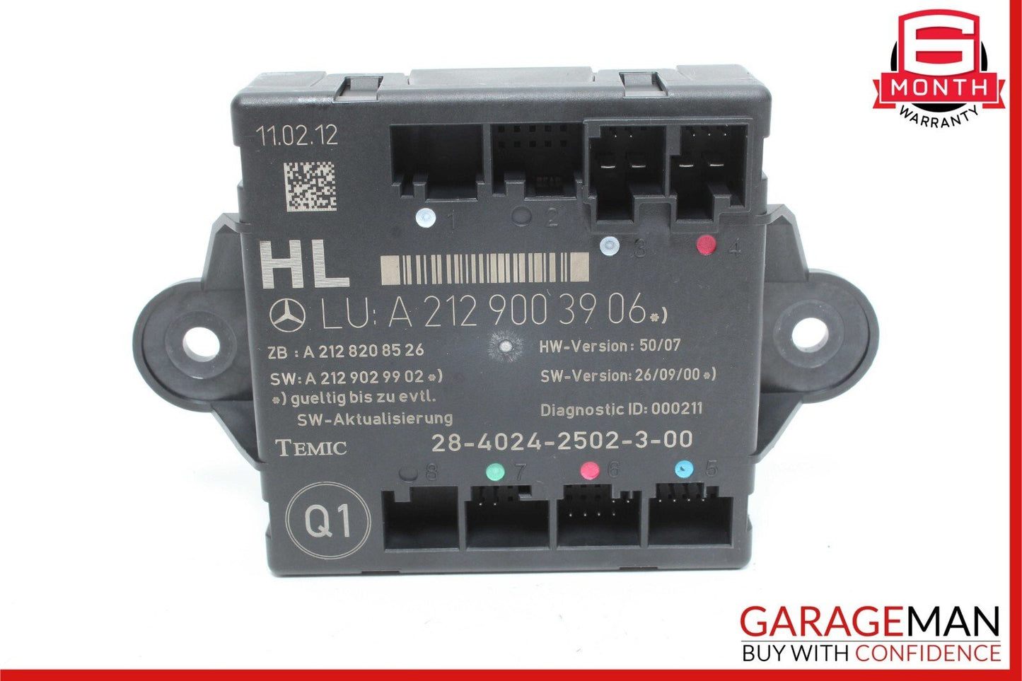 08-18 Mercedes W204 C300 E350 CLS550 Rear Left Side Door Control Module Unit