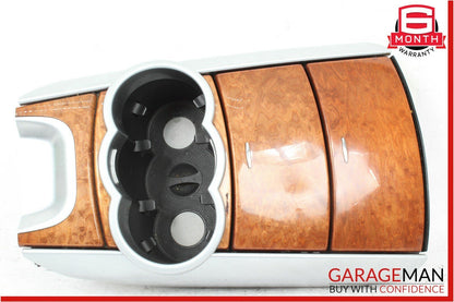 06-09 Mercedes W251 R350 Center Console Cup Holder Ashtray Cover Assembly Wood