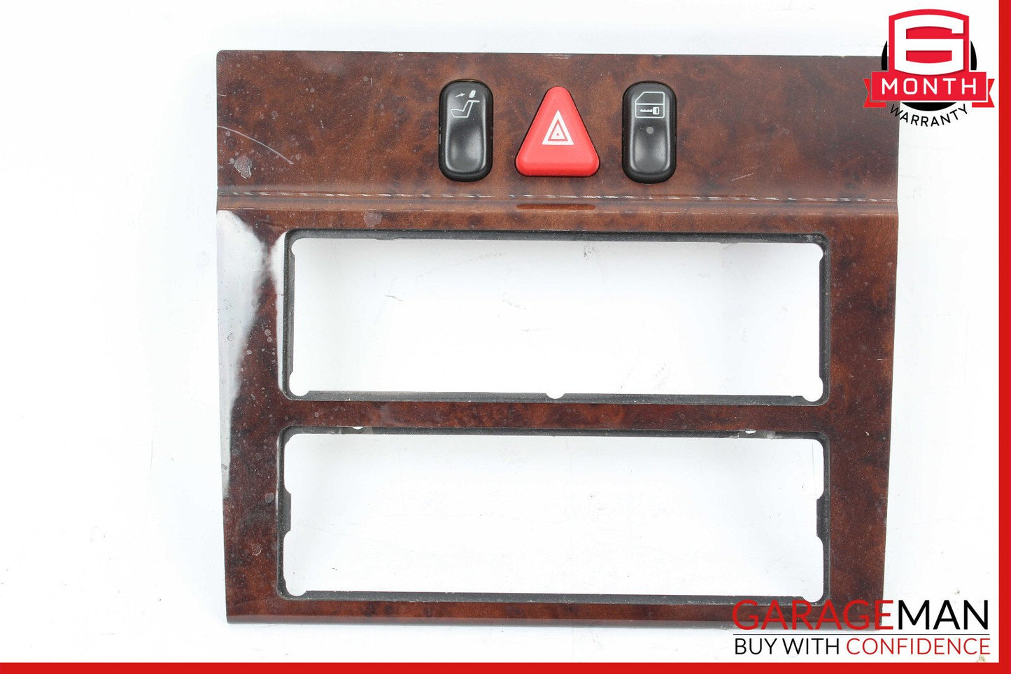 96-03 Mercedes W210 E300 E320 Center Console Dash Trim Switch Hazard Wood OEM