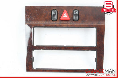 96-03 Mercedes W210 E300 E320 Center Console Dash Trim Switch Hazard Wood OEM