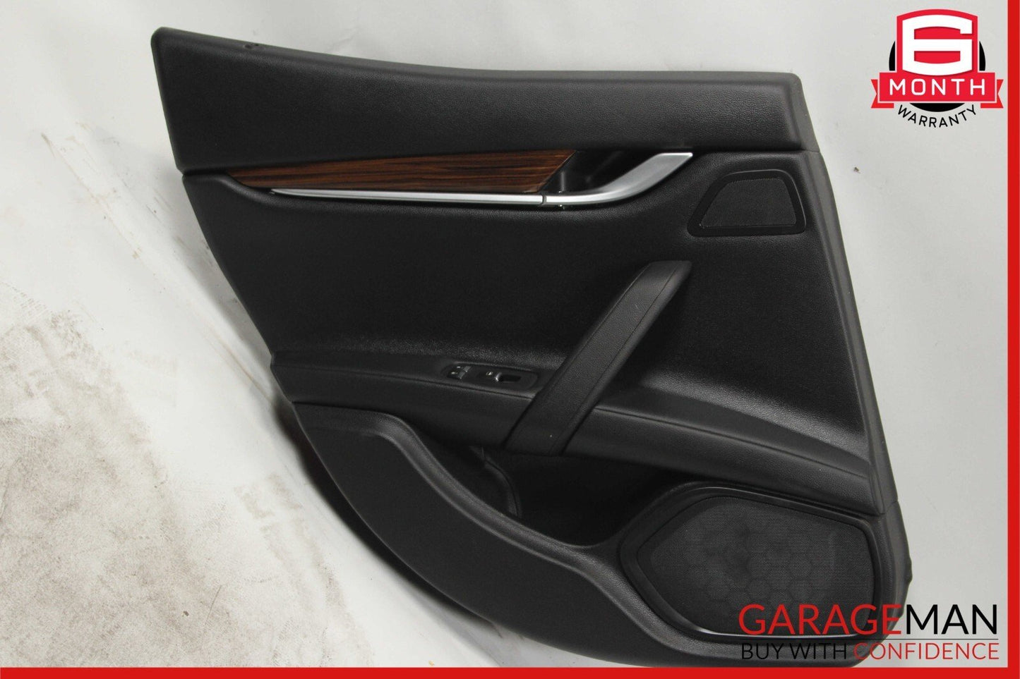 14-17 Maserati Ghibli Rear Left Side Complete Interior Door Panel Cover Black
