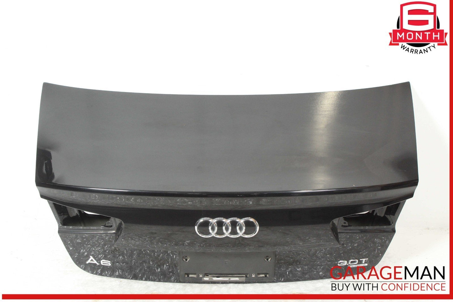 12-18 Audi A6 Rear Trunk Lid Deck Shell Panel Black OEM